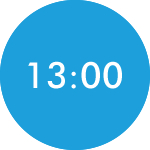 13時00分